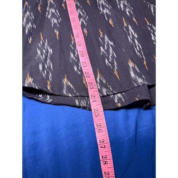 Pure J Jill geometric 3/4 sleeve blouse womens large coastal boho chic modest - Picture 8 of 9